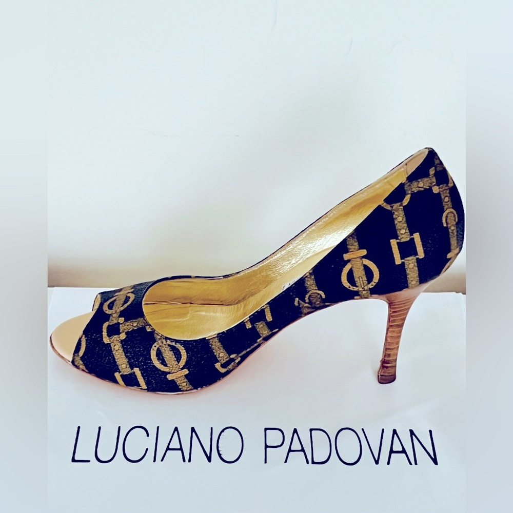 Luciano Padovan Open Toe Heels Size 38 1/2